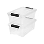 Iris 12 Quart Stack & Pull Latch Lid Storage Tote, Clear (100300)~#|#~sp42716381_sc7