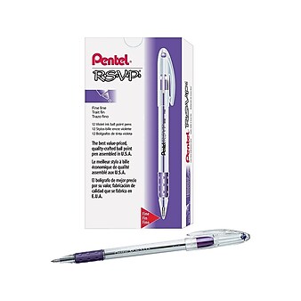 Purple Non Erasable Stick Pens