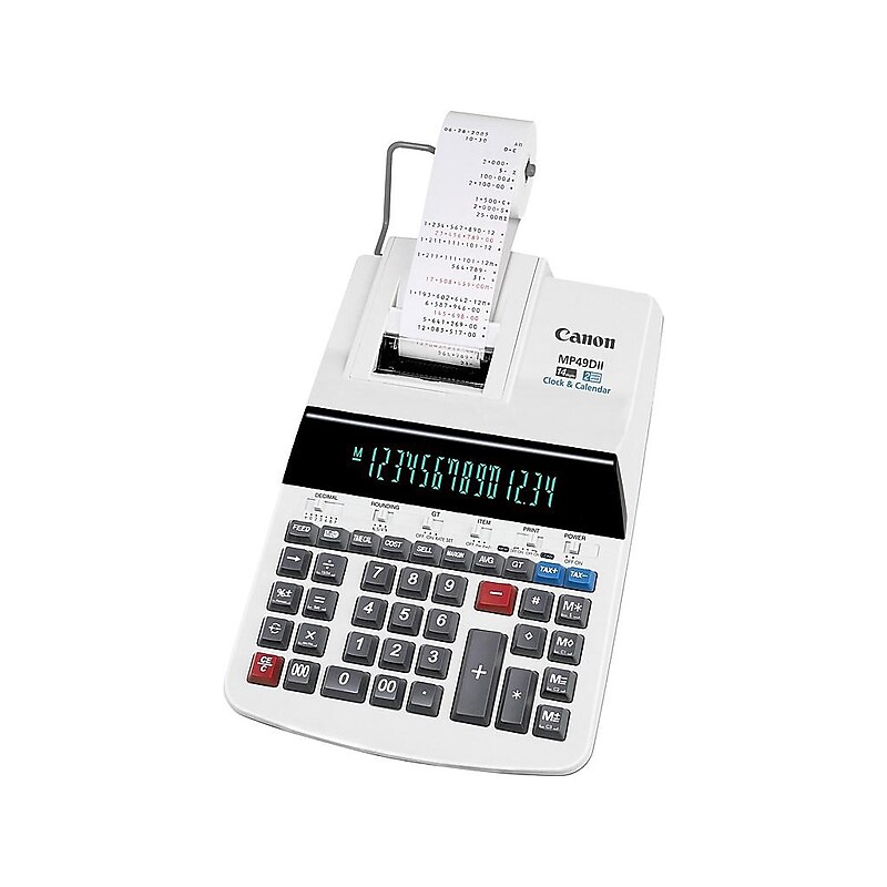 Canon MP49DII 8708B001 14-Digit Desktop Calculator, White image 1