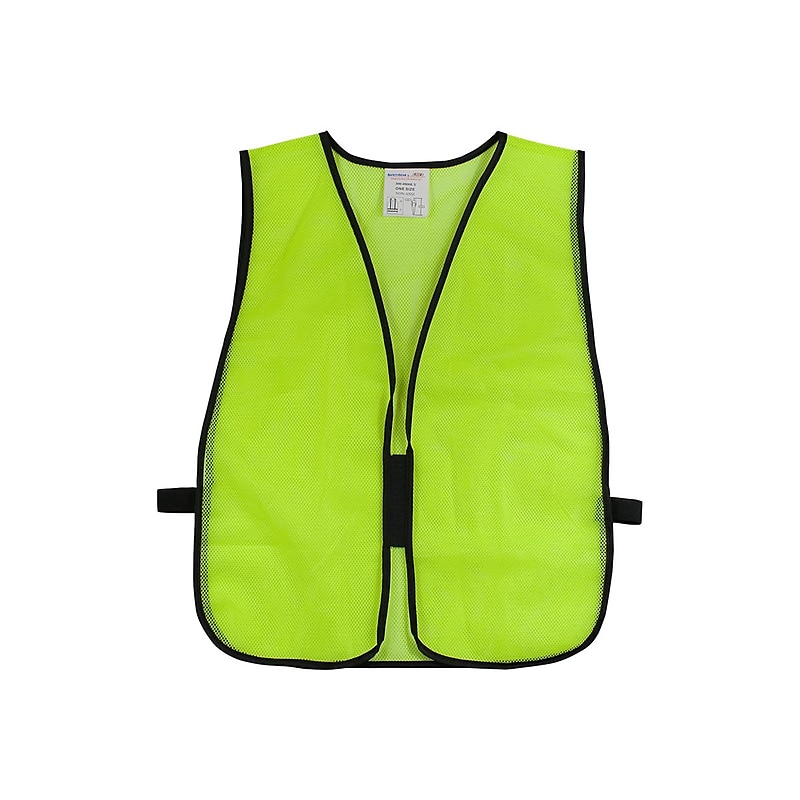 Protective Industrial Products High Visibility Sleeveless Safety Vest, Lime Yellow, One Size, 50/Pack (300-0800-LYX) image 1