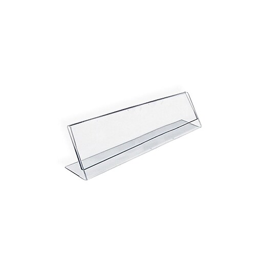 Azar Displays LShaped Sign Holders, Clear Acrylic, 10/Pack (112703) Staples