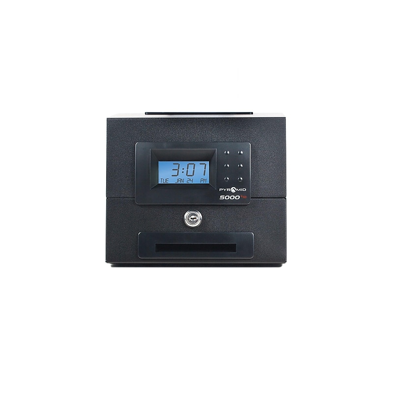 Pyramid Punch Card Time Clock System, Black (5000HD) image 1