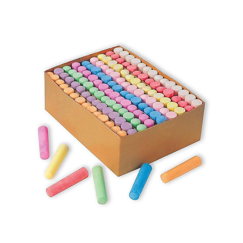 Color Splash Jumbo Sidewalk Chalk, Assorted Colors, 126/Box (SC877) image 1