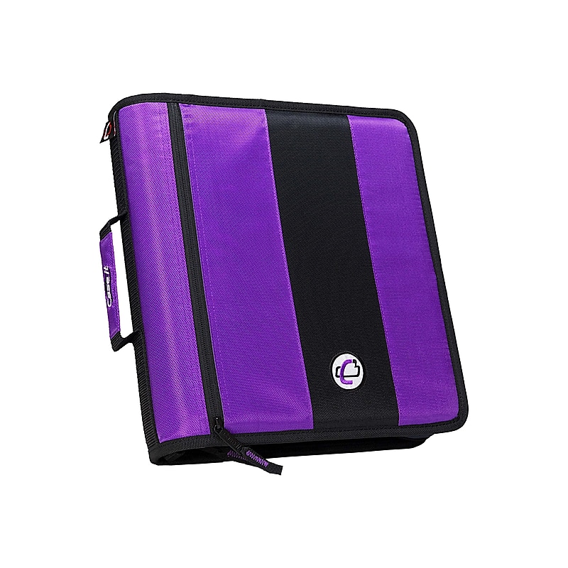 Case It Classic 2" 3-Ring Zipper Binders, Purple (D-251 PUR) image 1