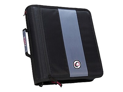 Case It Classic 2" 3-Ring Zipper Binder, Black (D251BLK)
