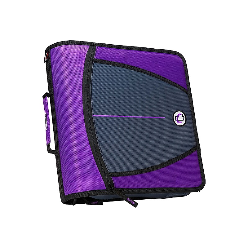 Case It Mighty Zip Tab 3" 3-Ring Zipper Binders, Purple (D-146 PUR) image 1