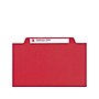 Smead Pressboard Classification Folders with SafeSHIELD Fasteners, Legal Size, 2 Dividers, Bright Red, 10/Box (19031)~#|#~sp42716663_sc7