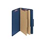 Smead Pressboard Classification Folders with SafeSHIELD Fasteners, Legal Size, 2 Dividers, Dark Blue, 10/Box  (19035)~#|#~sp42716685_sc7