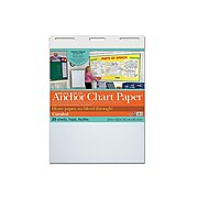 Pacon Heavy Duty Chart Paper, 24" x 32", Unruled, White, 25 Sheets/Pad (3371)