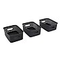 Advantus Weave Plastic Bins, Black, 3/Pack (AVT40326)~#|#~sp42716812_sc7