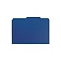 Smead Pressboard Classification Folders with SafeSHIELD Fasteners, Legal Size, 1 Divider, Dark Blue, 10/Box (18732)~#|#~sp42716897_sc7
