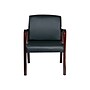 Alera Reception Lounge Series Leather Guest Chair, Black/Mahogany (ALERL4319M)~#|#~sp42716901_sc7