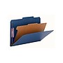 Smead Pressboard Classification Folders with SafeSHIELD Fasteners, Legal Size, 1 Divider, Dark Blue, 10/Box (18732)~#|#~sp42716902_sc7