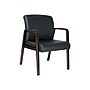 Alera Reception Lounge Series Leather Guest Chair, Black/Mahogany (ALERL4319M)~#|#~sp42716903_sc7