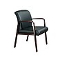 Alera Reception Lounge Series Leather Guest Chair, Black/Mahogany (ALERL4319M)~#|#~sp42716905_sc7