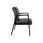 Alera Reception Lounge Series Leather Guest Chair, Black/Mahogany (ALERL4319M)~#|#~sp42716909_sc7