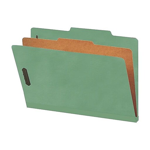 Smead Pressboard Classification Folders with SafeSHIELD Fasteners, 2