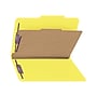 Smead Pressboard Classification Folders with SafeSHIELD Fasteners, 2" Expansion, Legal Size, 1 Divider, Yellow, 10/Box (18734)~#|#~sp42716916_sc7