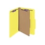 Smead Pressboard Classification Folders with SafeSHIELD Fasteners, 2" Expansion, Legal Size, 1 Divider, Yellow, 10/Box (18734)~#|#~sp42716917_sc7