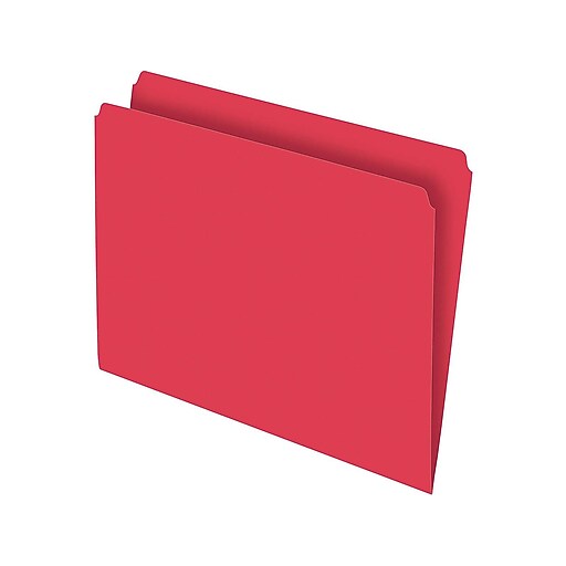 Shop Staples for Staples® Colored TopTab File Folders, Single Tab, Red