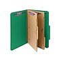 Smead Pressboard Classification Folders with SafeSHIELD Fasteners, 2" Expansion, Legal Size, 2 Dividers, Green, 10/Box (19083)~#|#~sp42716995_sc7