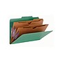 Smead Pressboard Classification Folders with SafeSHIELD Fasteners, 2" Expansion, Legal Size, 2 Dividers, Green, 10/Box (19083)~#|#~sp42716998_sc7