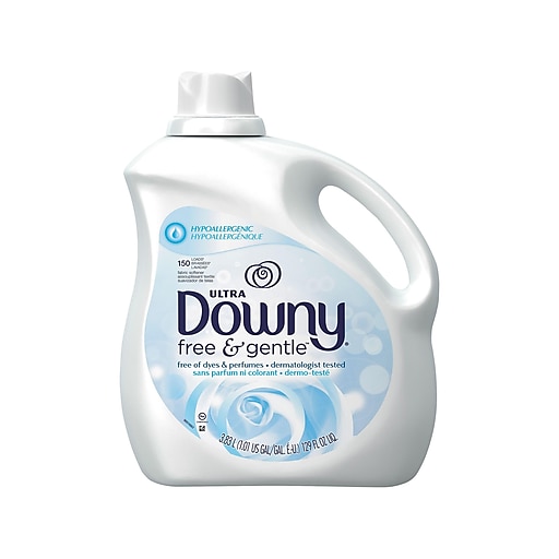 Downy ultra mountain spring fabric conditioner 129 fl oz jug Downy Ultra Liquid Fabric Conditioner Fabric Softener Free Gentle 150 Loads 129 Fl Oz 31826 Staples