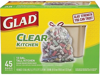 glad clear trash bags