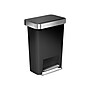 simplehuman Indoor Step Trash Can, Black Plastic, 12 Gal. (CW1385)~#|#~sp42717033_sc7