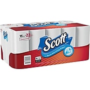 Scott Choose-A-Sheet Kitchen Roll Paper Towels, 1-Ply, 102 Sheets/Roll, 15 Rolls/Pack (36371)