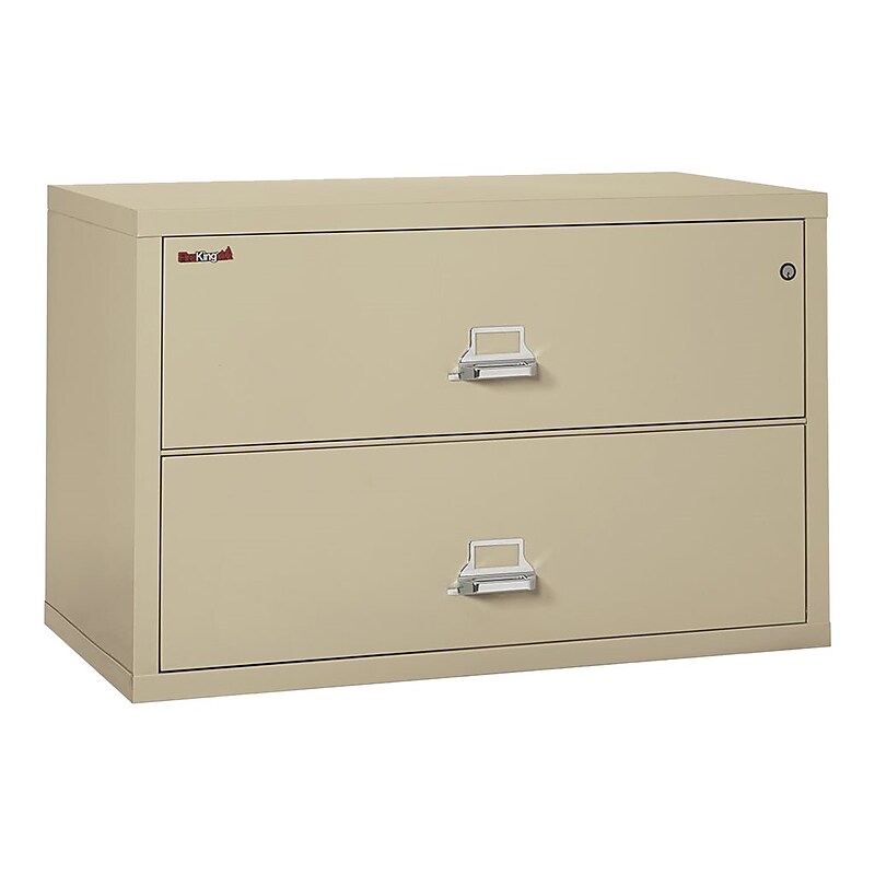 FireKing Classic 2-Drawer Lateral File Cabinet, Fire Resistant, Beige, Letter/Legal, 44.5"W (2-4422-CPA) image 1