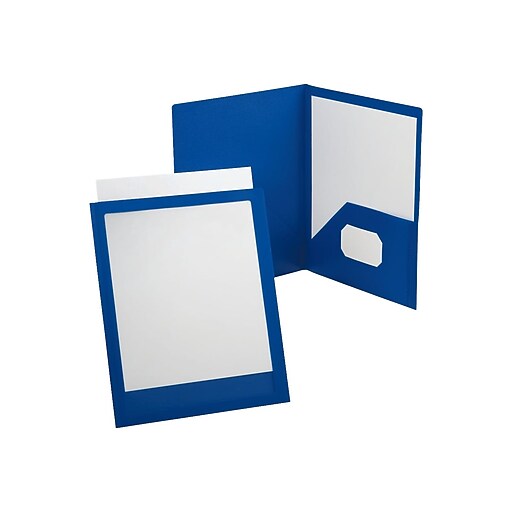 Oxford ViewFolio Twin Presentation Folder, Blue (OXF 57441) | Staples