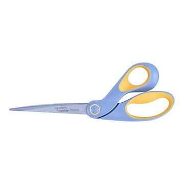 Westcott ExtremEdge 9" Titanium Multi-Purpose Heavy Duty Scissors, Pointed Tip, Gray/Yellow (14669)