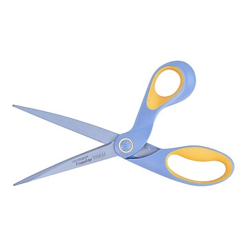 Westcott ExtremEdge 9" Titanium Multi-Purpose Heavy Duty Scissors, Pointed Tip, Gray/Yellow (14669)