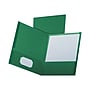 Oxford Linen 2-Pocket Portfolio Folders, Hunter Green, 25/Box (53434EE)~#|#~sp42717184_sc7