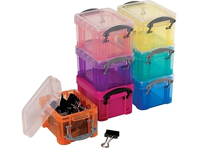 Really Useful Box 0 14 Liter Snap Lid, Lock Storage Box Staples