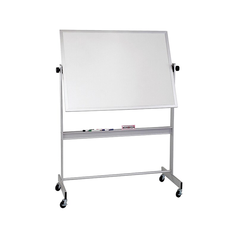 Best-Rite Deluxe Porcelain Dry-Erase Whiteboard, Anodized Aluminum Frame, 5' x 4' (668AF-DD) image 1