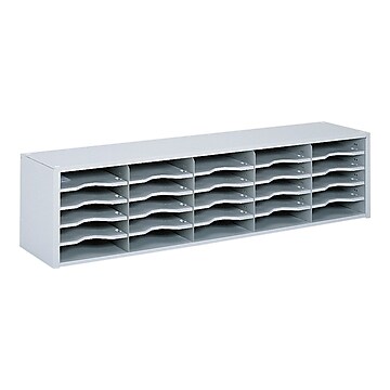 Safco E-Z Sort 20 Compartments Sorting Rack, Gray (7751GR)