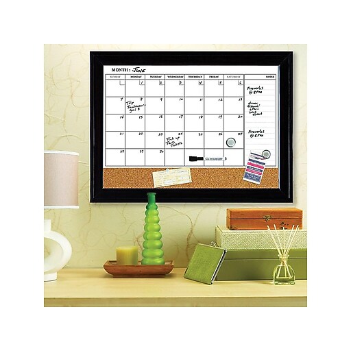 Quartet® Combination Calendar Board, DryErase & Cork, 1Month