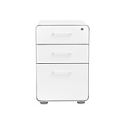 Poppin White Slim Stow 3 Drawer Vertical File Cabinet White 104667 At Staples