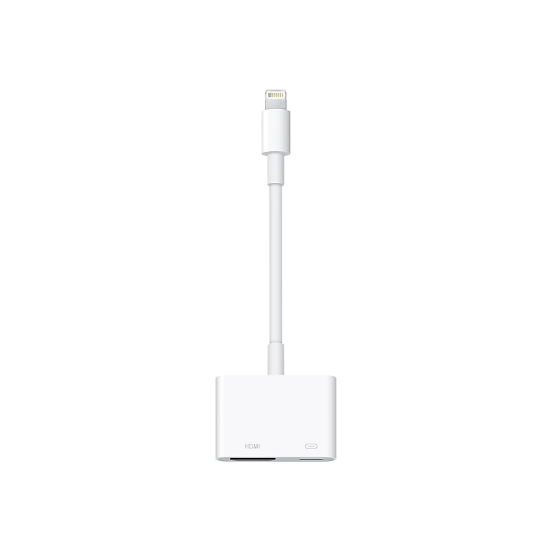 Apple Lightning to HDMI Adapter for iPhones/iPad/iPod with Lightning Connector, White (MD826AM/A) image 1
