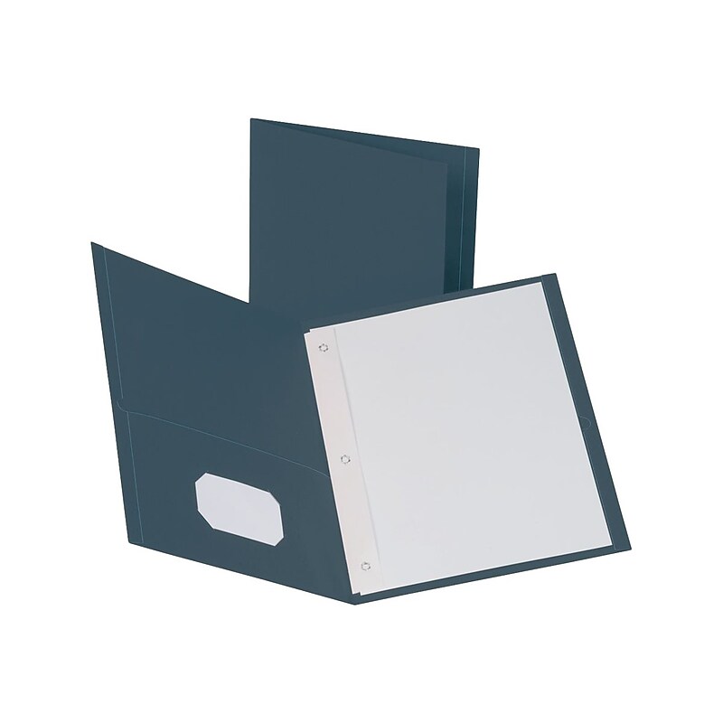 Oxford Twin Fastener Folders, Dark Blue, 25/Box (OXF 57738) image 1