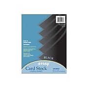 Pacon Array Cardstock Paper, 65 lbs, 8.5" x 11", Black, 100/Pack (101187)