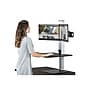 Victor Technology 28" W High Rise™ Electric Dual Monitor Standing Desk, Laminate Wood (DC450)  ~#|#~sp42717888_sc7