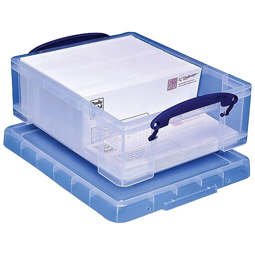 Really Useful Box® 8.1 Liter Snap Lid Storage Bin, Clear (8.1L CL