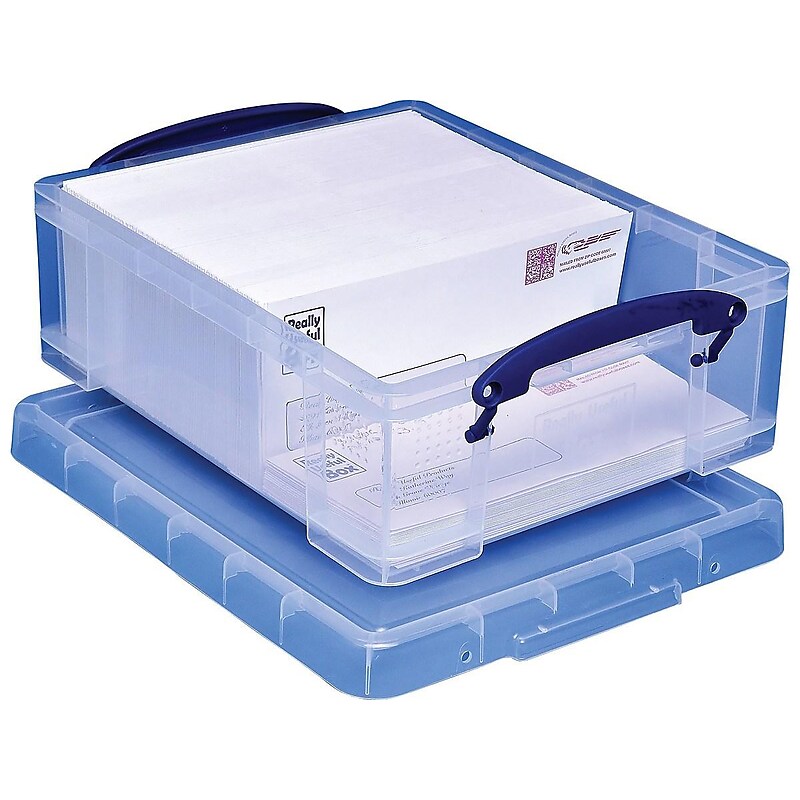 Really Useful Box® 8.1 Liter Snap Lid Storage Bin, Clear (8.1L CL) image 1