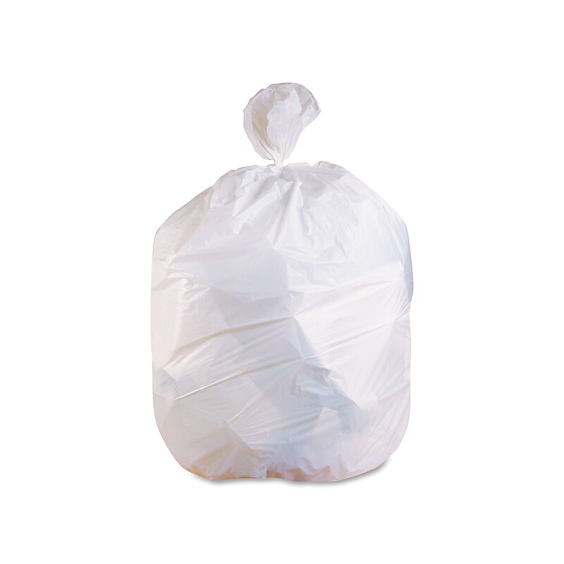 Heritage Right Sack 30-32 Gallon Industrial Trash Bag, 33" x 45", Low Density, 1.4 Mil, White, 200 Bags/Box (H32 W) image 1