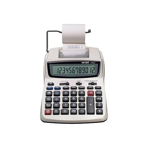 Victor 12082 12Digit Desktop Calculator, White at Staples