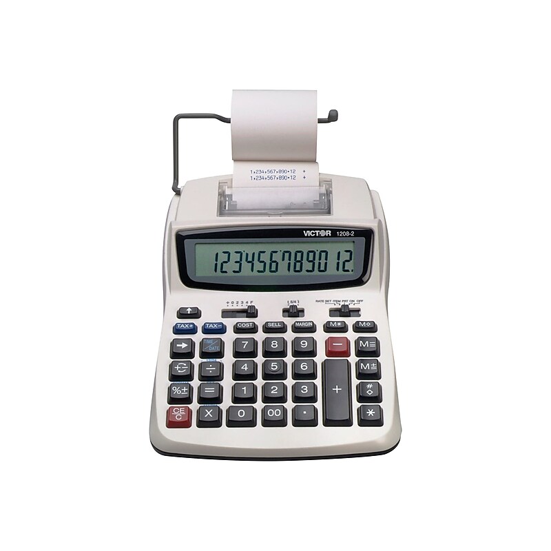 Victor 1208-2 12-Digit Desktop Calculator, White image 1