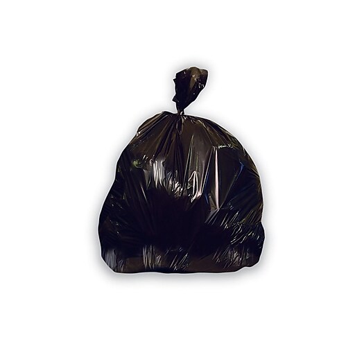 Janisan HDR2424-6-BLK High-Density Mini-Roll Black Trash Bags